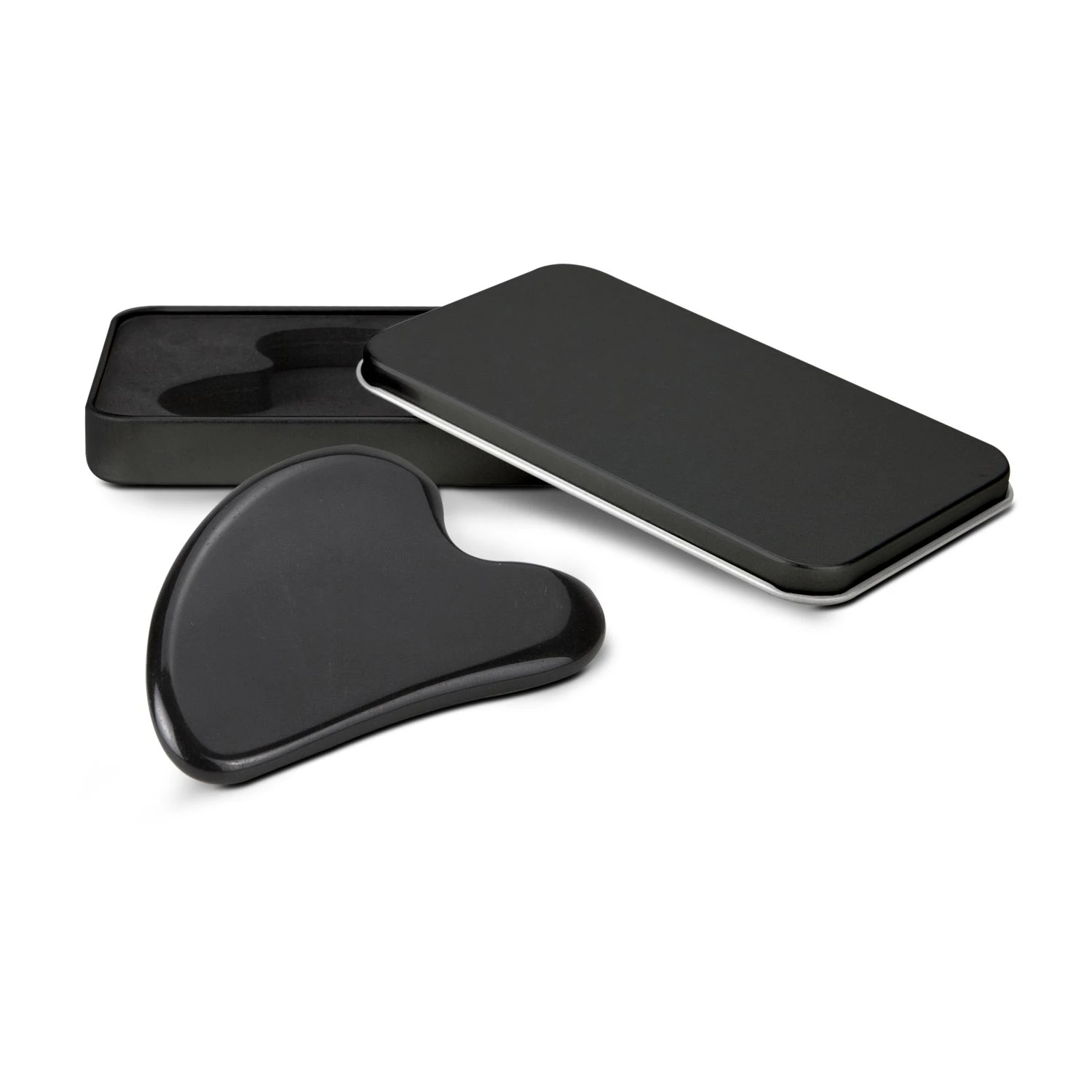 Massagestein Gua Sha Black Obsidian 2 Massagestein Gua Sha Black Obsidian – Bild 2