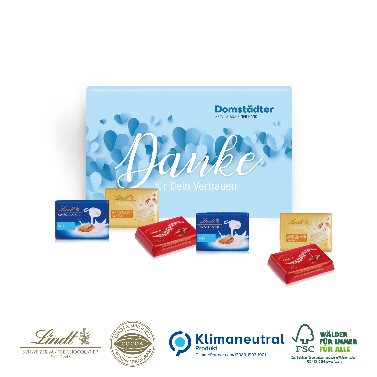 Präsentbox, Lindt Exklusiv Schokotäfelchen 2 Präsentbox, Lindt Exklusiv Schokotäfelchen – Bild 2