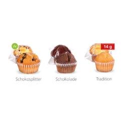 Muffin Mini Im Werbewürfel -Snack Verkäufe 2024 91480 Muffin MINI Werbewuerfel Fuellung 98426