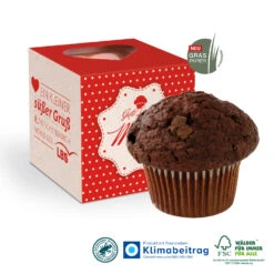Muffin Maxi Im Werbewürfel Mit Herzausstanzung -Snack Verkäufe 2024 91482 Muffin Maxi Werbe Wuerfel Herzausstanzung 2 40683