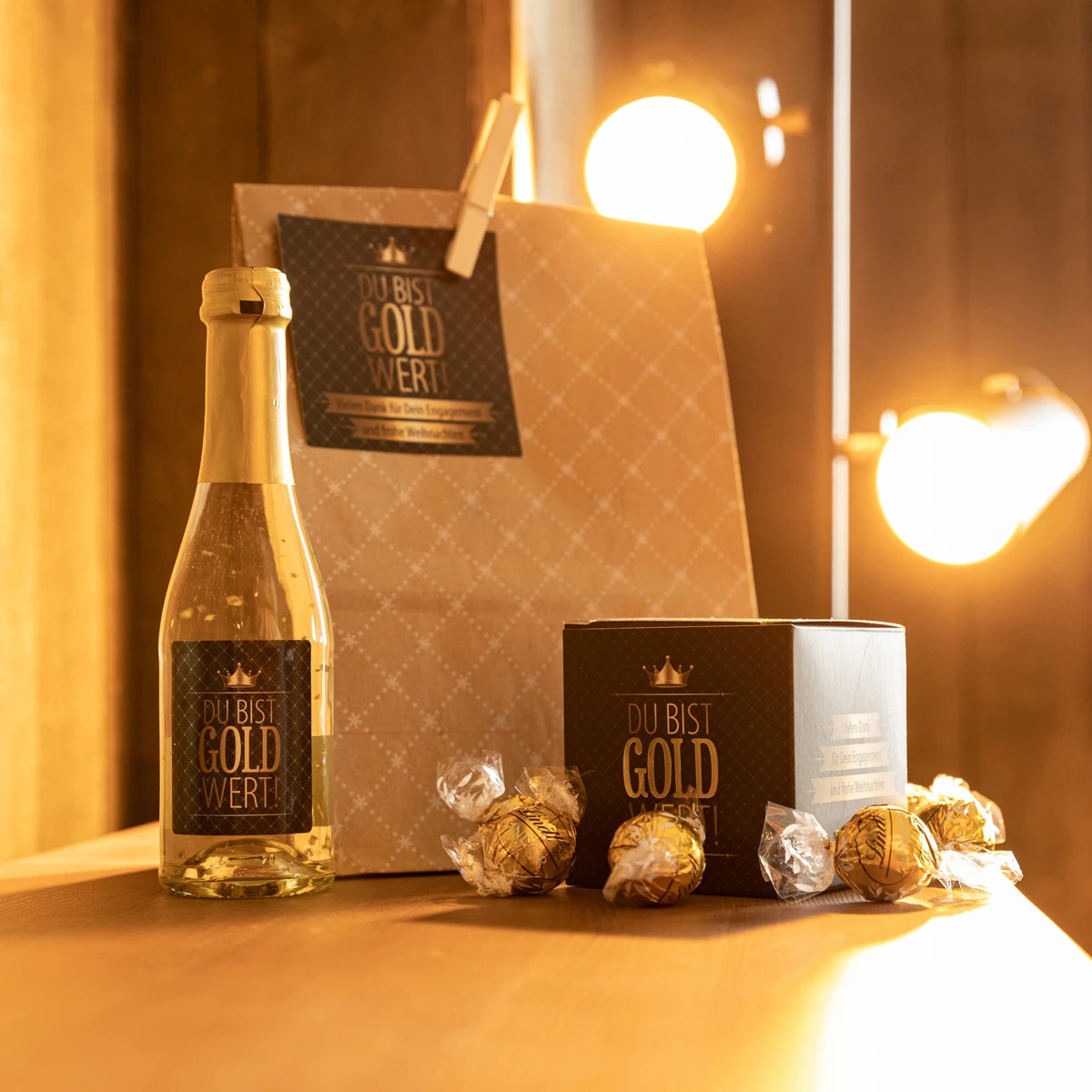 Geschenktüte "Du Bist Gold Wert" 2 Geschenktüte "Du Bist Gold Wert" – Bild 2