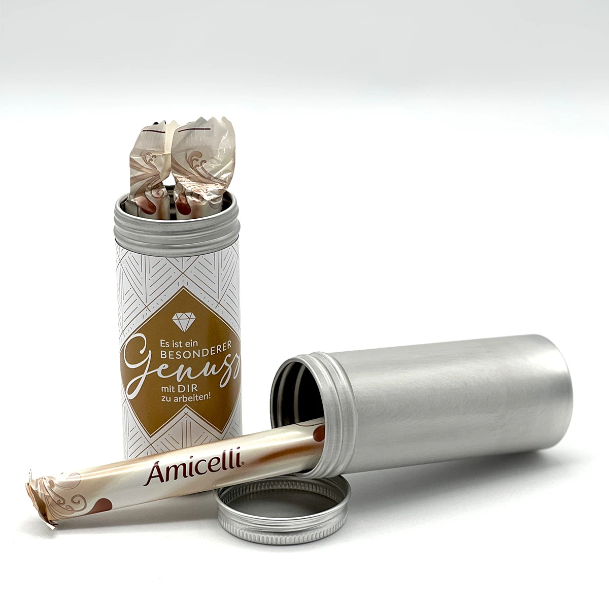 Geschenkdose "Ein Besonderer Genuss" - Amicelli 1 Geschenkdose "Ein Besonderer Genuss" - Amicelli