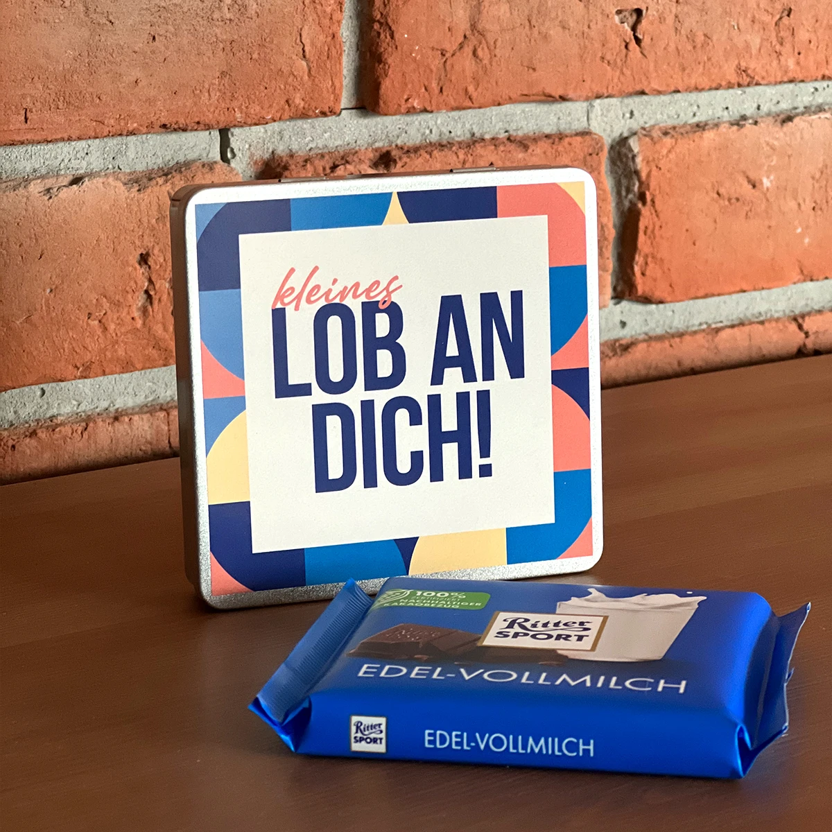 Geschenkdose "Kleines Lob An Dich" - Ritter Sport 1 Geschenkdose "Kleines Lob An Dich" - Ritter Sport