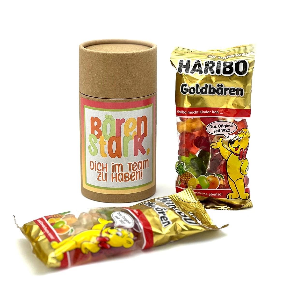 Präsenthülse "Bärenstark" - Haribo Goldbären 1 Präsenthülse "Bärenstark" - Haribo Goldbären