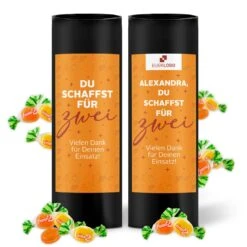 Geschenkhülse "Du Schaffst Für Zwei" - Nimm2 -Snack Verkäufe 2024 montage Huelse nimm2 2er 82871