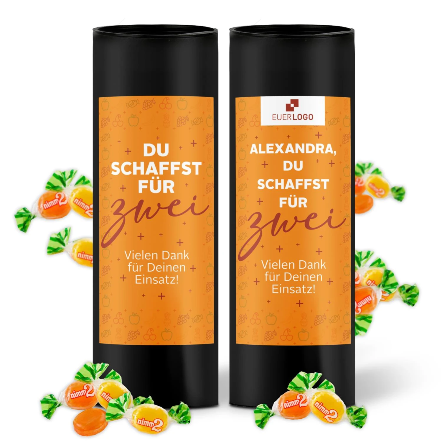 Geschenkhülse "Du Schaffst Für Zwei" - Nimm2 – Bild 4