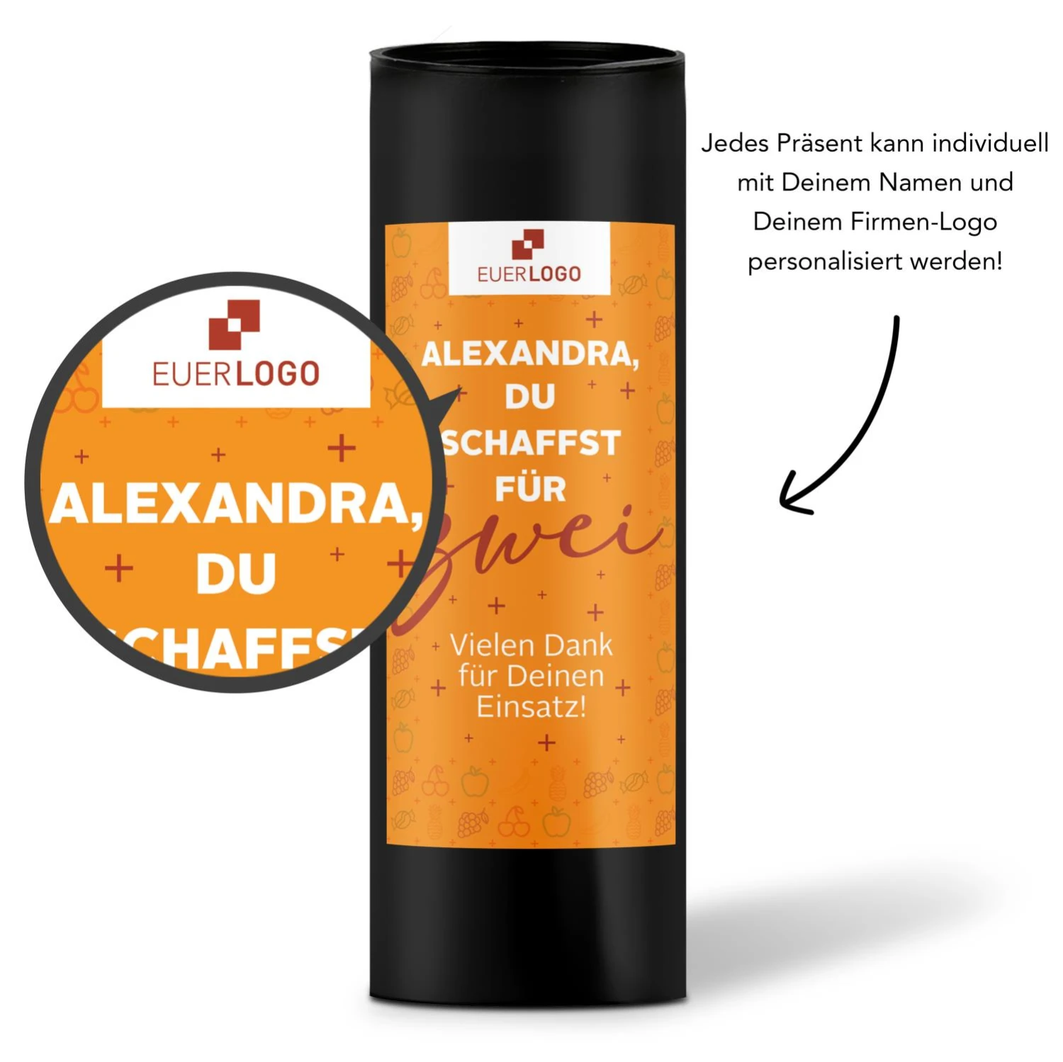 Geschenkhülse "Du Schaffst Für Zwei" - Nimm2 – Bild 3