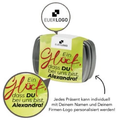 Geschenkdose "Ein Glück, Dass DU Bei Uns Bist" - Marienkäfer -Snack Verkäufe 2024 montage dose L Marienkaefer LUPE 88876