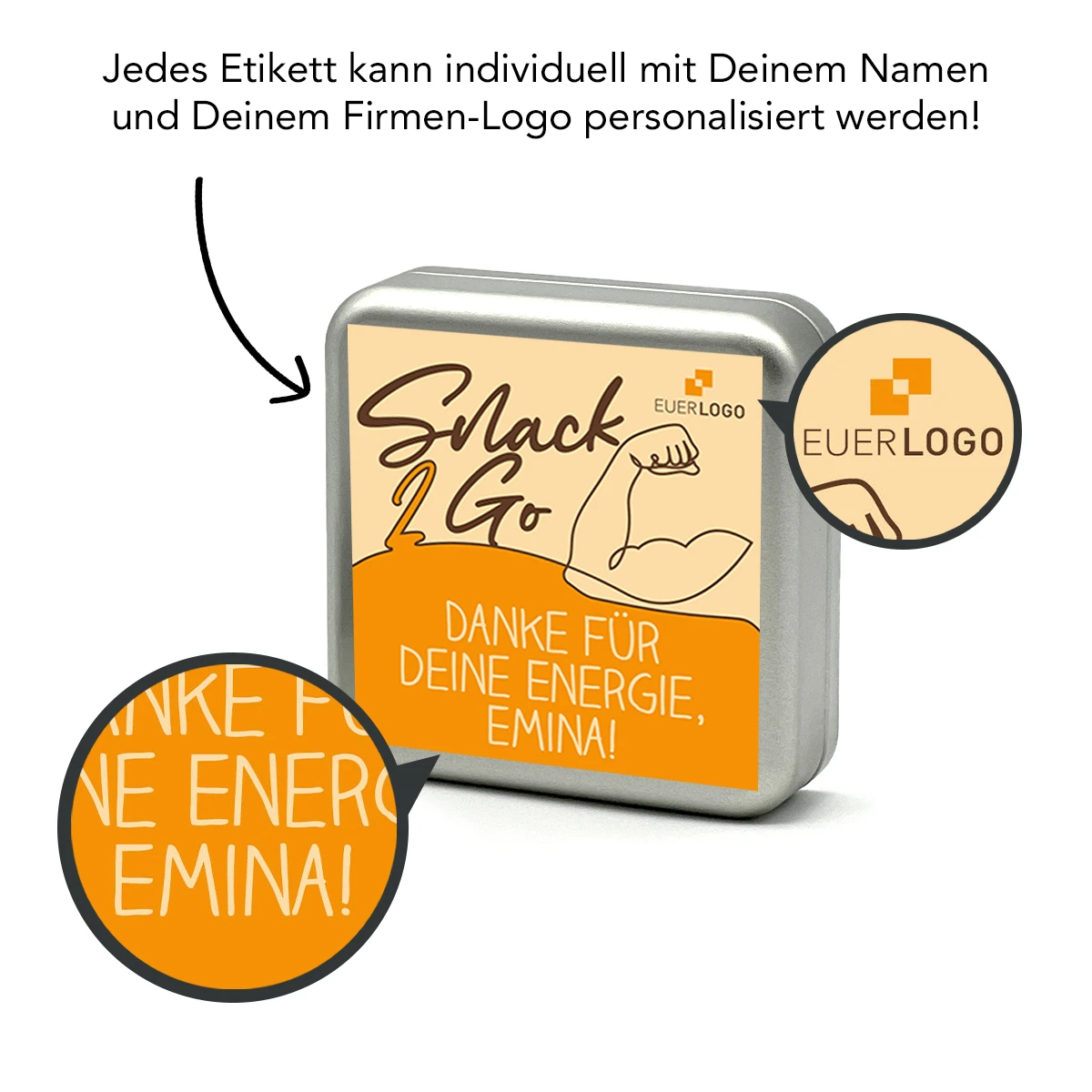 Geschenkdose "Danke Für Deine Energie!" - Snack2Go – Bild 2