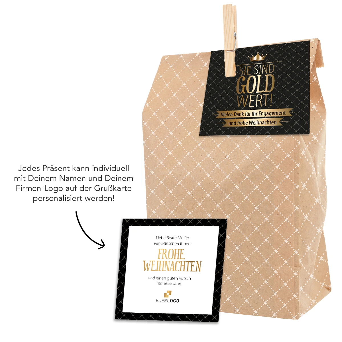 Geschenktüte "Sie Sind Gold Wert" 4 Geschenktüte "Sie Sind Gold Wert" – Bild 4