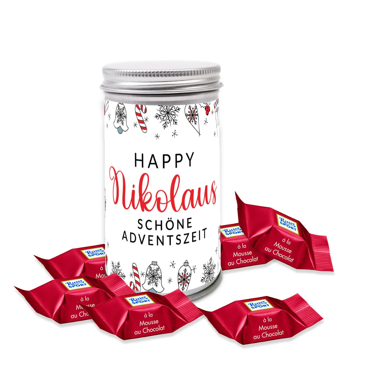 Geschenkdose "Happy Nikolaus" - Ritter Sport 1 Geschenkdose "Happy Nikolaus" - Ritter Sport