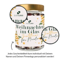 Weihnachten Im Glas - Zimtsterne -Snack Verkäufe 2024 montage weihnachten im glas zimtsterne LUPE 95365